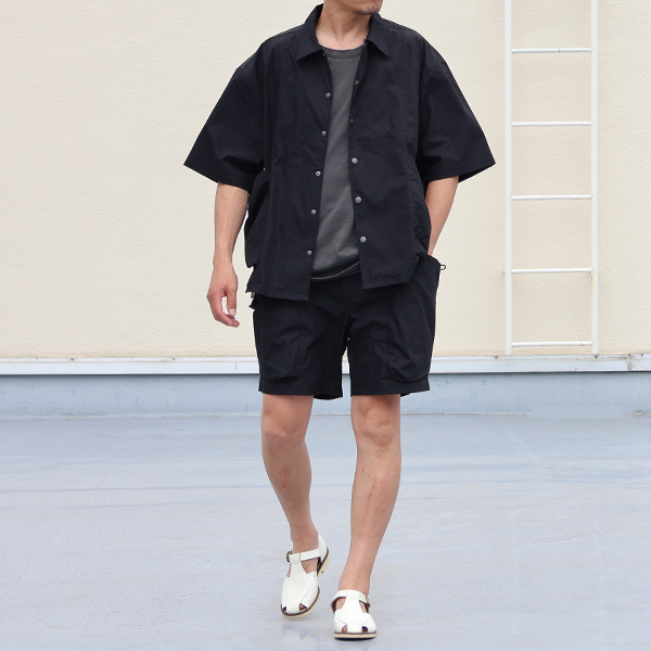 画像6: 綿ナイロンキャンバス サイドドローコード ビックポケット カーゴ イージーショーツ /Audience (6)