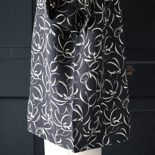 画像14: 「丹後」 ライトアムンゼン(梨地) 捺染 モノトーンフラワー “マシンプリント” オープンカラー ハーフスリーブシャツ【MADE IN JAPAN】『日本製』/ Upscape Audience (14)