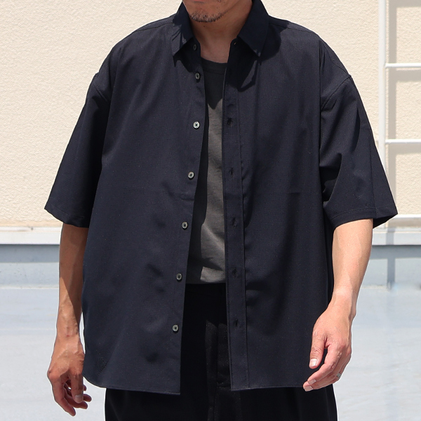 画像2: Prime Flex®(プライムフレックス) x Dot Air® (ドットエア) 2WAYストレッチ レギュラーカラー ハーフスリーブシャツ【MADE IN JAPAN】『日本製』/ Upscape Audience (2)