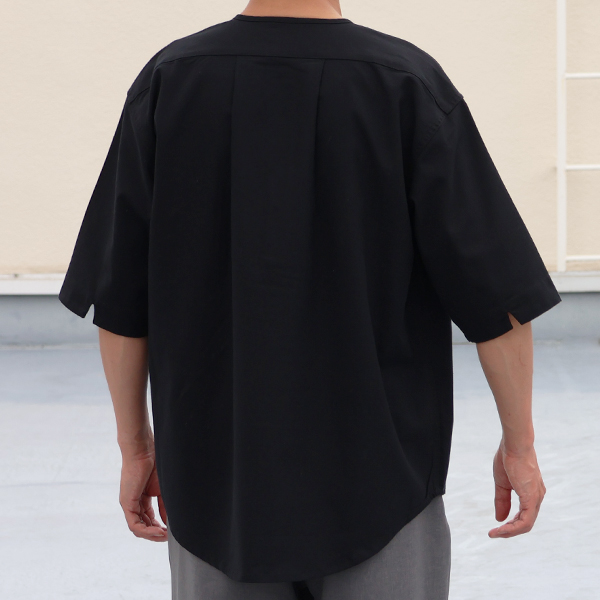 画像5: 綿麻ビンテージキャンバス スリーピング ヘンリー ハーフスリーブシャツ / Audience (5)