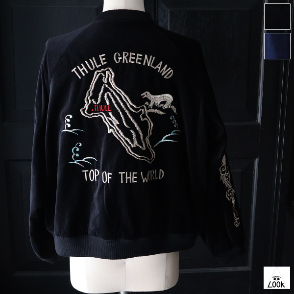 画像1: THRIFTY LOOK スリフティールック (tl25f002) / SOUVENIR GREENLAND BLOUSON VELOUR (1)