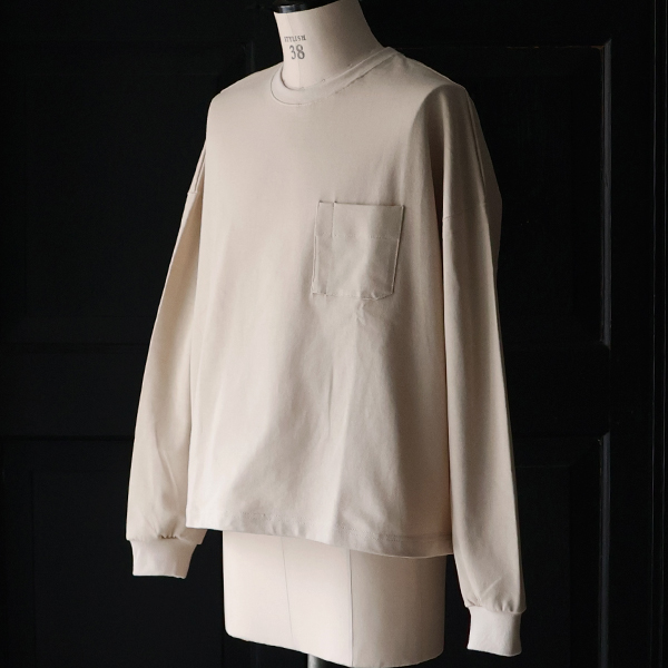 画像7: VORTEX® 8オンス (MVS天竺) グラスポケッ ト付き ボクシー クロップド 長袖 Tシャツ【MADE IN JAPAN】『日本製』/ Upscape Audience (7)