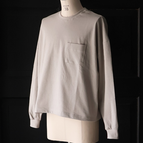 画像13: VORTEX® 8オンス (MVS天竺) グラスポケッ ト付き ボクシー クロップド 長袖 Tシャツ【MADE IN JAPAN】『日本製』/ Upscape Audience (13)