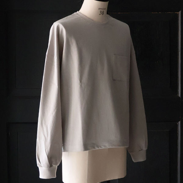 画像16: VORTEX® 8オンス (MVS天竺) グラスポケッ ト付き ボクシー クロップド 長袖 Tシャツ【MADE IN JAPAN】『日本製』/ Upscape Audience (16)
