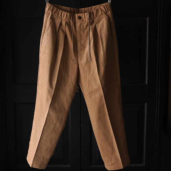 画像12: 14W (ウェル) コットンコーデュロイ 「マンチェスター」 2タック イージー ワイドパンツ【MADE IN JAPAN】『日本製』【送料無料】/ Upscape Audience (12)
