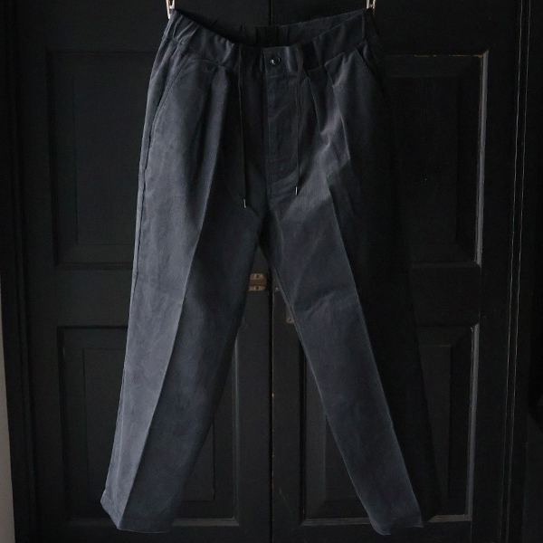 画像4: 14W (ウェル) コットンコーデュロイ 「マンチェスター」 2タック イージー ワイドパンツ【MADE IN JAPAN】『日本製』【送料無料】/ Upscape Audience (4)