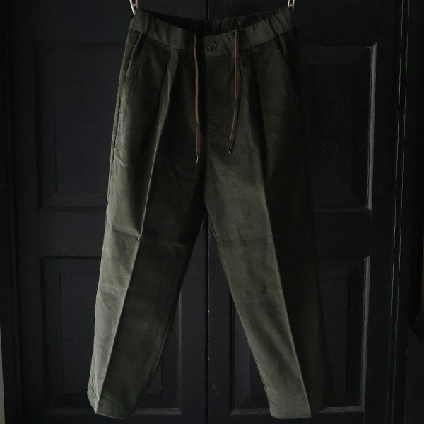 画像8: 14W (ウェル) コットンコーデュロイ 「マンチェスター」 2タック イージー ワイドパンツ【MADE IN JAPAN】『日本製』【送料無料】/ Upscape Audience (8)