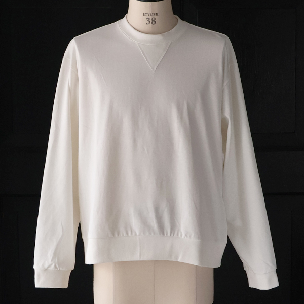 画像2: VORTEX® 8オンス (MVS天竺) スウェットライク Vガゼット バルーン 長袖 Tシャツ【MADE IN JAPAN】『日本製』/ Upscape Audience (2)