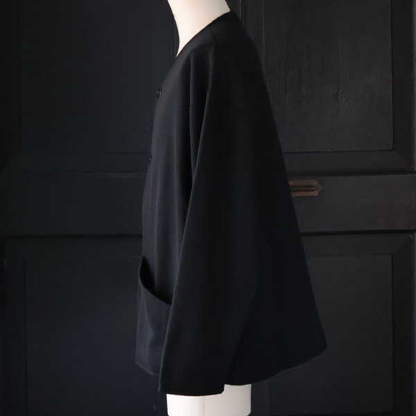 画像8: ボンバーヒート ハニカムサーマル ノーカラー ARMY ジャケット【MADE IN JAPAN】『日本製』 / Upscape Audience (8)