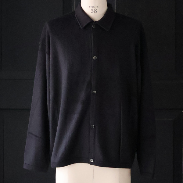 画像13: モヘアライク ウールシャギー ニットソー ポロカーディガン【MADE IN JAPAN】『日本製』 / Upscape Audience (13)