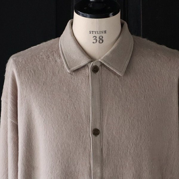 画像20: モヘアライク ウールシャギー ニットソー ポロカーディガン【MADE IN JAPAN】『日本製』 / Upscape Audience (20)