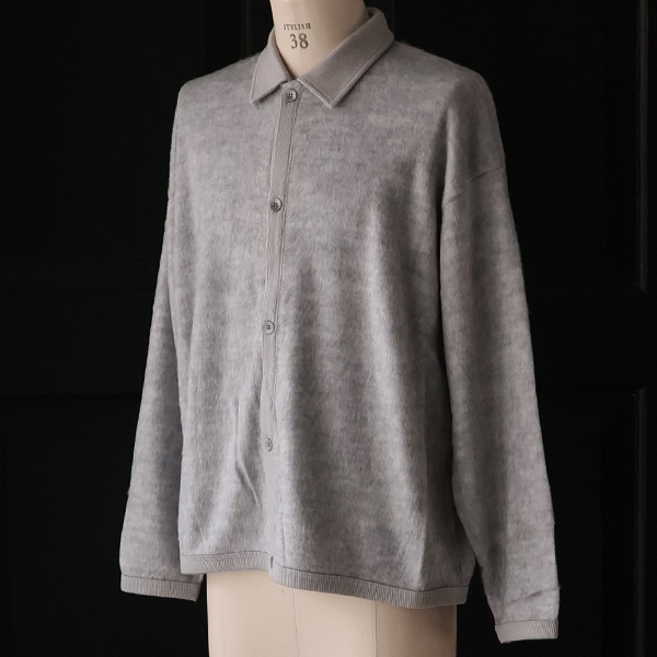 画像10: モヘアライク ウールシャギー ニットソー ポロカーディガン【MADE IN JAPAN】『日本製』 / Upscape Audience (10)