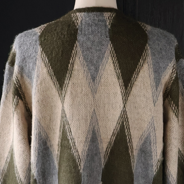 画像12: TOWNCRAFT タウンクラフト(tc25f017) / シャギー ヴィンテージパターン ZIP カーディガン (12)