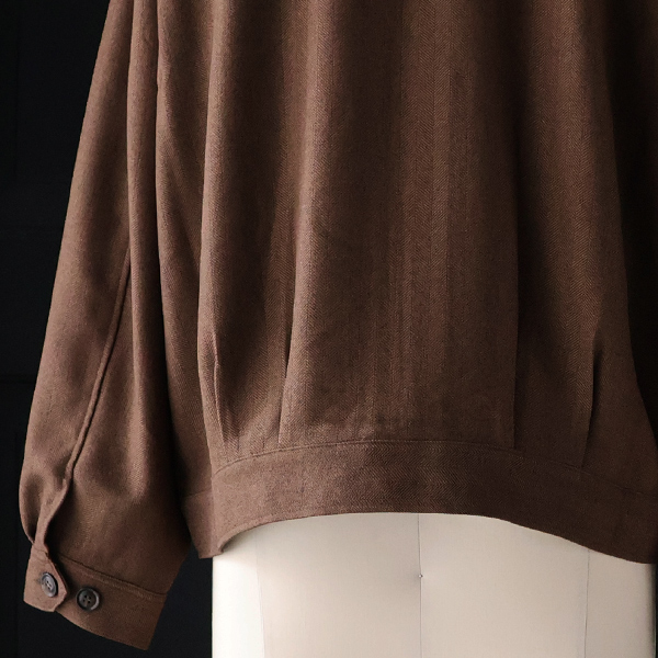 画像15: LANATEC® (ラナテック) TECH メランジヘリンボンツイード ドリズラー ジャケット【MADE IN JAPAN】『日本製』【送料無料】/ Upscape Audience (15)