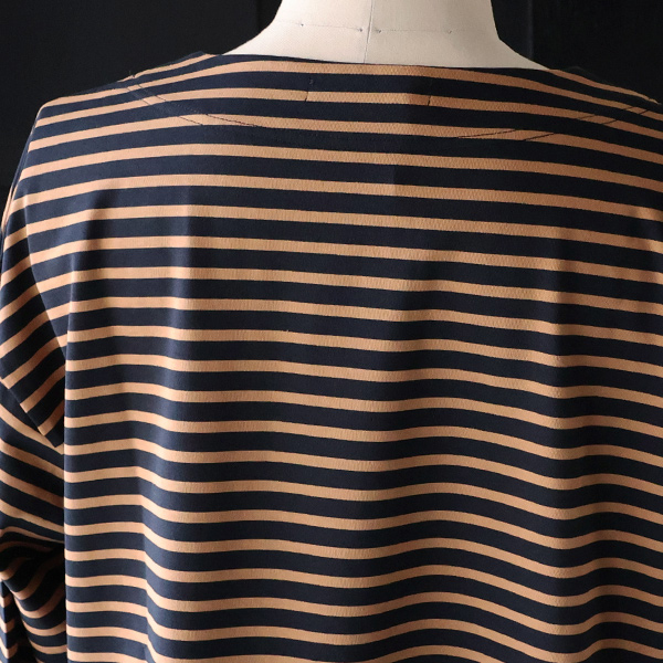 画像13: 透湿・UVカット「多機能COTTON」 引揃ハイゲージ天竺 & ボーダー (7オンス) ボートネック 長袖 Tシャツ【MADE IN JAPAN】『日本製』/ Upscape Audience (13)