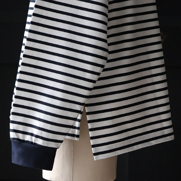 画像22: 透湿・UVカット「多機能COTTON」 引揃ハイゲージ天竺 & ボーダー (7オンス) クルーネック 長袖 Tシャツ【MADE IN JAPAN】『日本製』/ Upscape Audience (22)