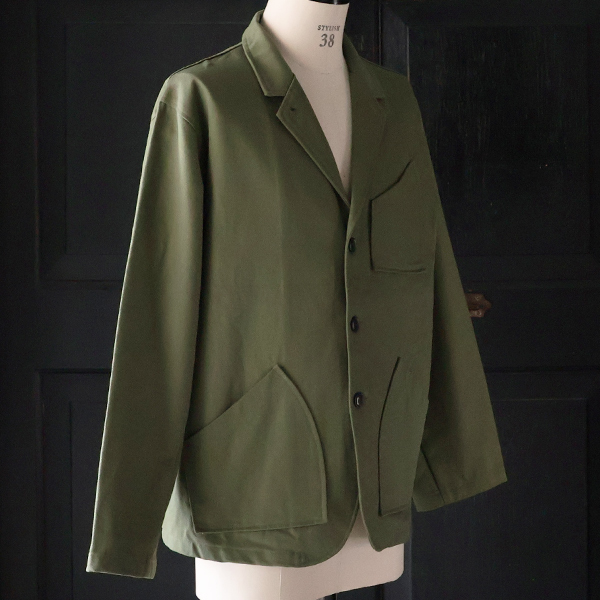 画像14: 「遠州」11オンス ヘビーカツラギ 3ボタン ロガージャケット【MADE IN JAPAN】『日本製』/ Upscape Audience (14)