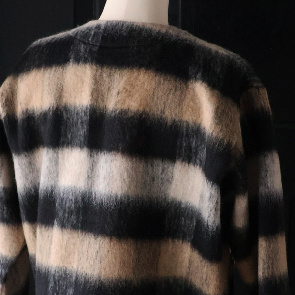 画像15: ECOLANA シャギーチェック ノーカラージャケット【MADE IN JAPAN】『日本製』【送料無料】 / Upscape Audience (15)