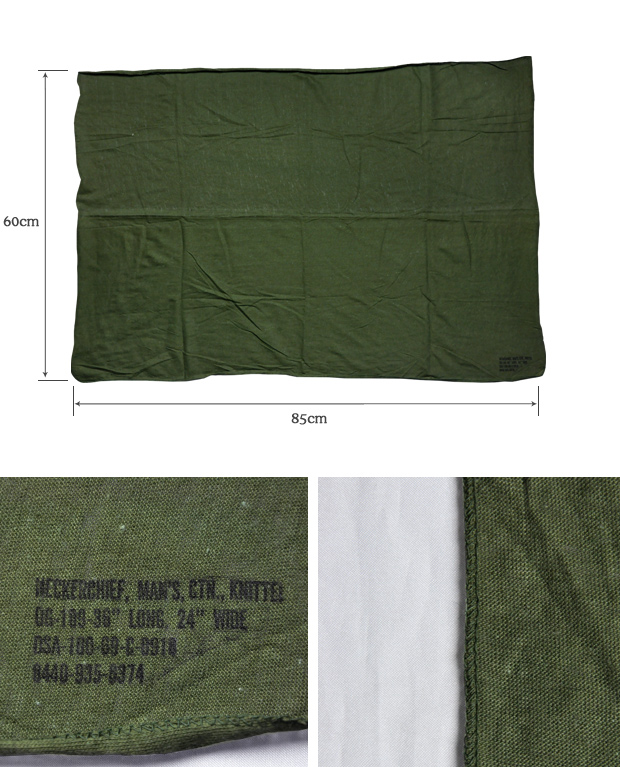 画像: US ARMY コットンスカーフ(Olive) / デッドストック