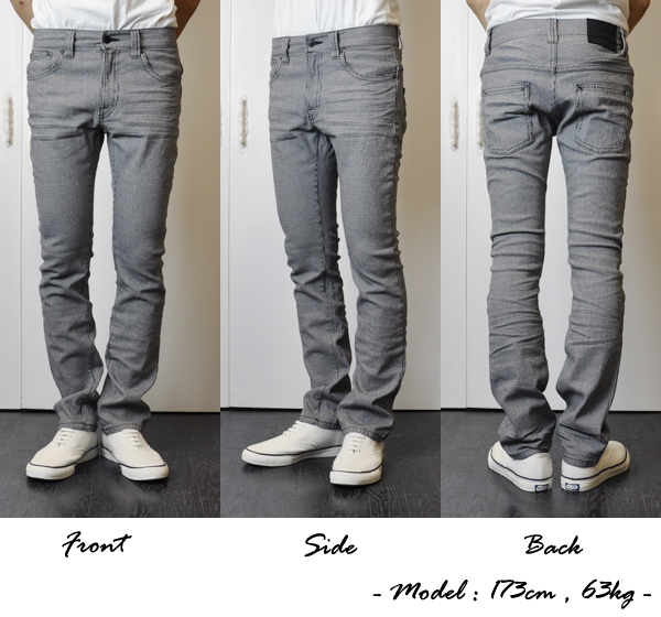 画像: タイトフィットストレート ストレッチ綾チェックパンツ / Audience