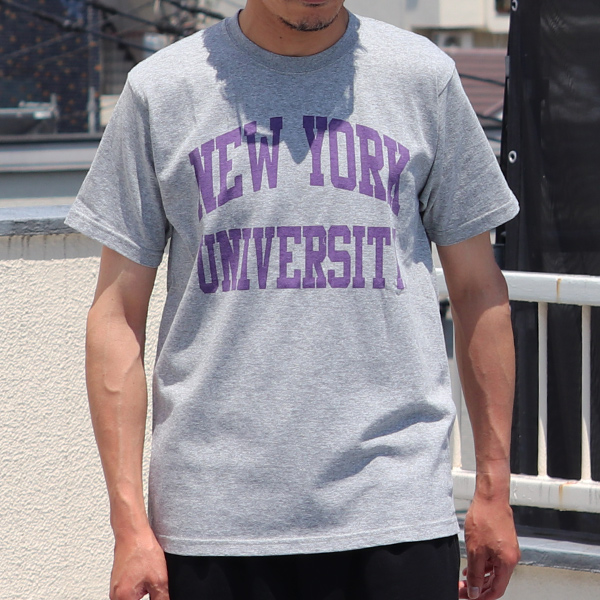 画像2: 【RE PRICE / 価格改定】NEW YORK UNIVERSITY"NEW YORK UNIVERSITY"C/N S/S 6.6oz オールドプリントT / Audience (2)