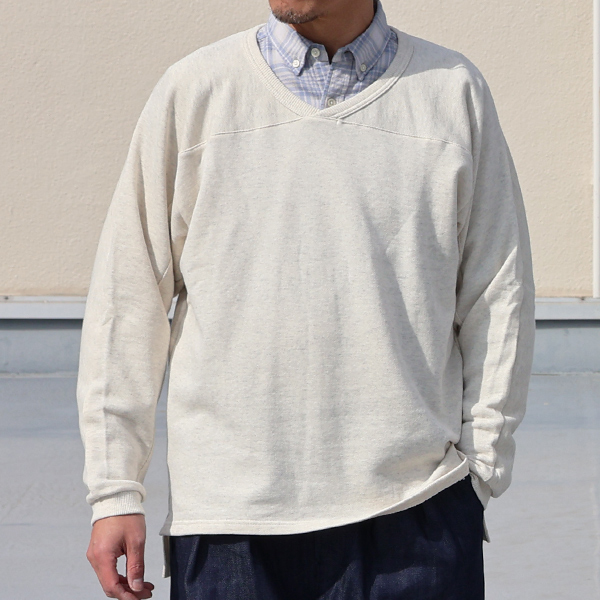 画像3: スウェット Vネック フットボール L/S 【MADE IN JAPAN】『日本製』/ Upscape Audience (3)