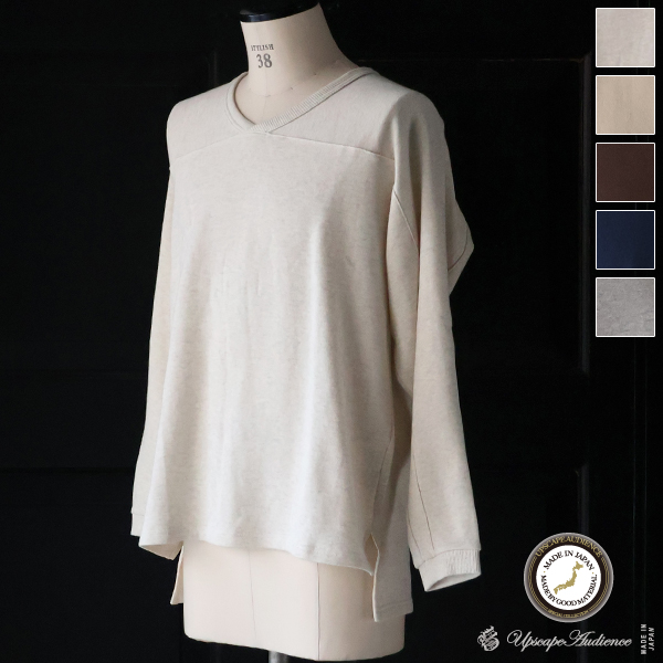 画像1: スウェット Vネック フットボール L/S 【MADE IN JAPAN】『日本製』/ Upscape Audience (1)