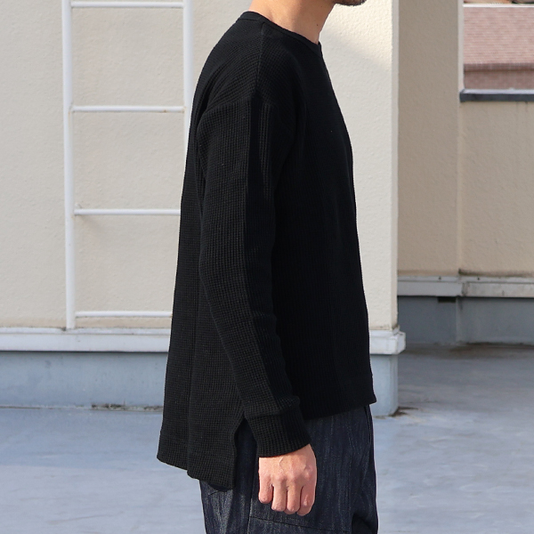 画像4: 【RE PRICE / 価格改定】ビッグワッフル C/N ルーズフィット ロングニットソー【MADE IN JAPAN】『日本製』 / Upscape Audience (4)