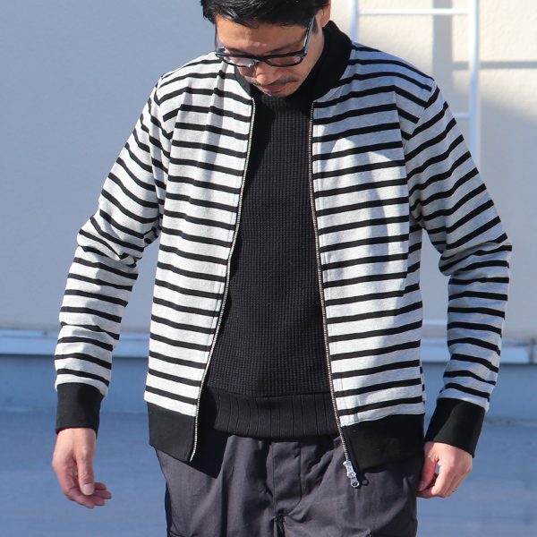画像2: 【RE PRICE / 価格改定】Basque10オンス（バスク天竺）MA1ブルゾン【MADE IN JAPAN】『日本製』/ Upscape Audience (2)