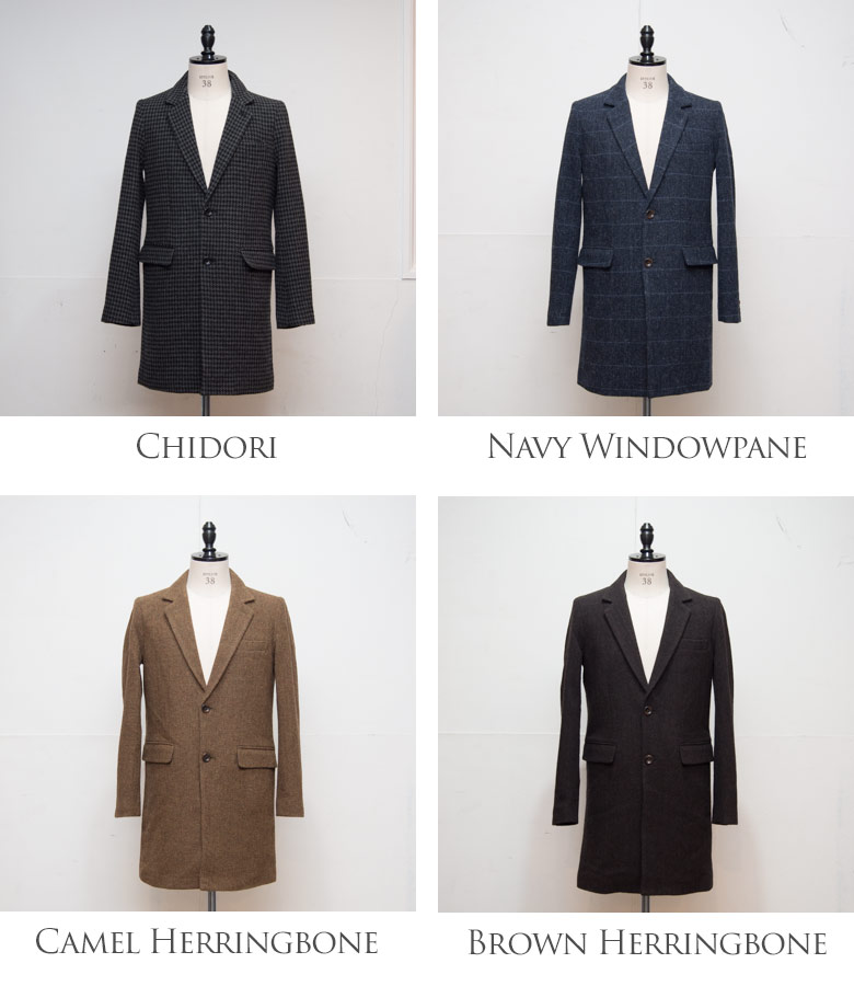 画像: ツイードチェック2ボタンチェスターコート【送料無料】 / Audience