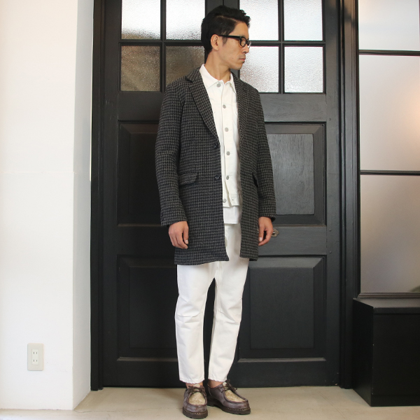 画像: ツイードチェック2ボタンチェスターコート【送料無料】 / Audience