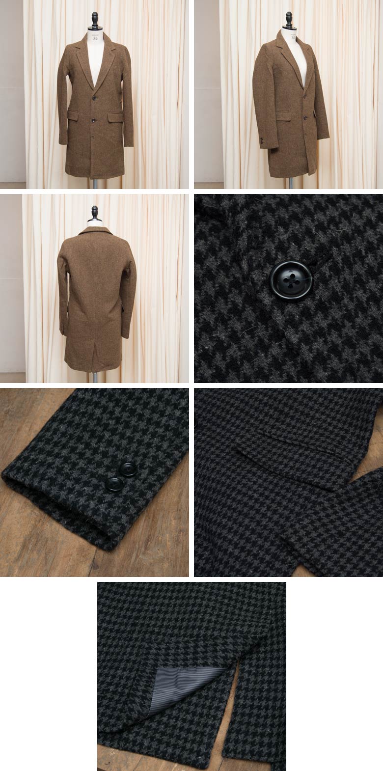 画像: ツイードチェック2ボタンチェスターコート【送料無料】 / Audience