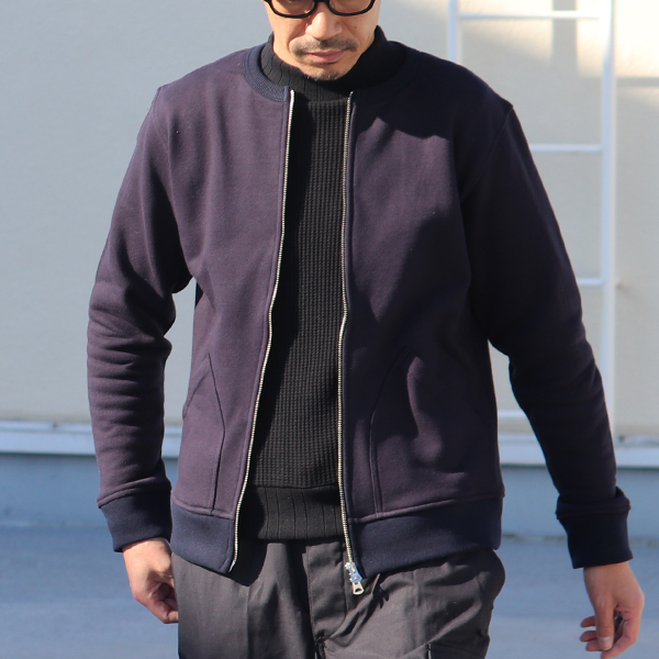 画像2: 【RE PRICE / 価格改定】ヘビーウェイト裏毛クルーネックブルゾン【MADE IN JAPAN】『日本製 / Upscape Audience (2)