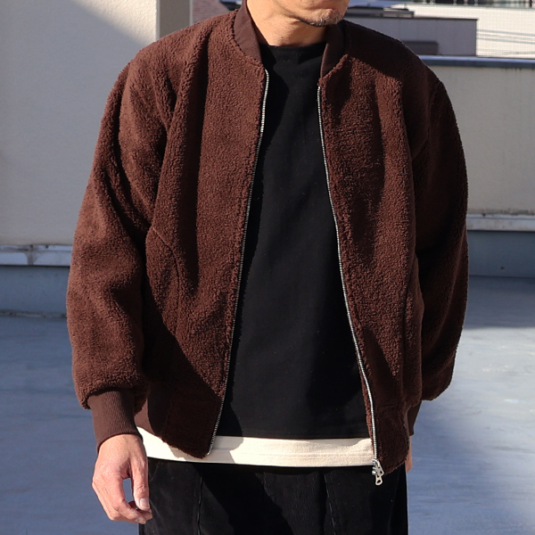 画像3: 【RE PRICE / 価格改定】ソフトタッチ ボアフリース MA-1 ブルゾン【MADE IN JAPAN】『日本製』/ Upscape Audience (3)