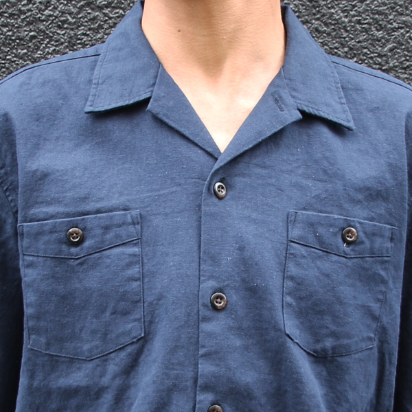 画像: ソフトリネンコットンキャンバスオープンカラー5/Sシャツジャケット【MADE IN JAPAN】『日本製』/ Upscape Audience