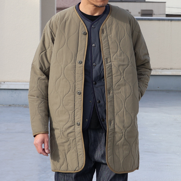画像2: 【RE PRICE / 価格改定】Teflon（テフロン）耐水撥水コットンタッチナイロン ウェーブキルト US ARMY コート【MADE IN JAPAN】『日本製』/ Upscape Audience (2)