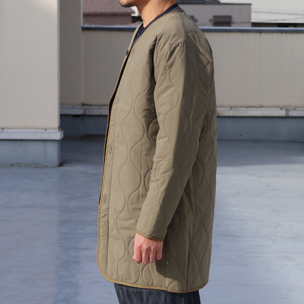 画像4: 【RE PRICE / 価格改定】Teflon（テフロン）耐水撥水コットンタッチナイロン ウェーブキルト US ARMY コート【MADE IN JAPAN】『日本製』/ Upscape Audience (4)