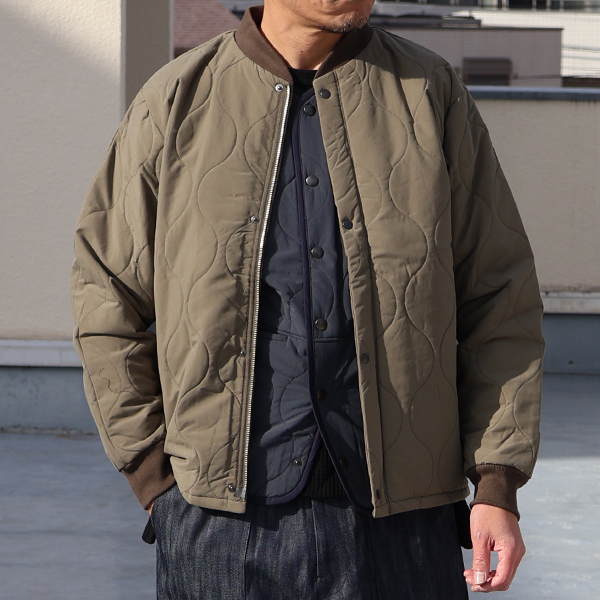 画像3: 【RE PRICE / 価格改定】Teflon（テフロン）耐水撥水コットンタッチナイロンウェーブキルトUS エアホースブルゾン【MADE IN JAPAN】『日本製』/ Upscape Audience (3)