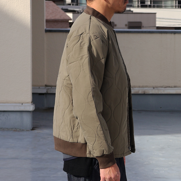 画像4: 【RE PRICE / 価格改定】Teflon（テフロン）耐水撥水コットンタッチナイロンウェーブキルトUS エアホースブルゾン【MADE IN JAPAN】『日本製』/ Upscape Audience (4)