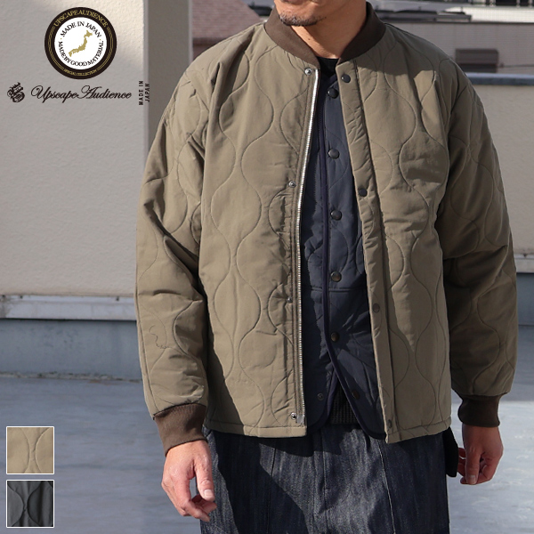 画像1: 【RE PRICE / 価格改定】Teflon（テフロン）耐水撥水コットンタッチナイロンウェーブキルトUS エアホースブルゾン【MADE IN JAPAN】『日本製』/ Upscape Audience (1)