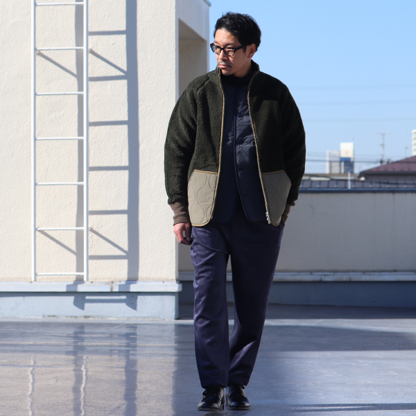 画像6: 【Lanificio Becagli（ベッカリー）】トスカーナボア NL ARMY スタンドブルゾン【MADE IN JAPAN】『日本製』【送料無料】/ Upscape Audience (6)