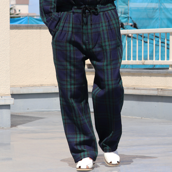 Vintage Wide Check Pants