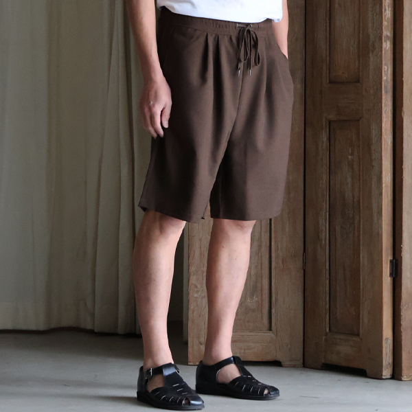 画像3: Naturemier™ (ナチュレミア) TECH リネンライクトロワッシャー 2タック イージーショーツ【MADE IN JAPAN】『日本製』 / Upscape Audience (3)