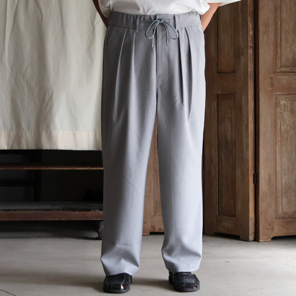 画像18: Naturemier TM (ナチュレミア) TECH リネンライク トロワッシャー 2タック ワイド イージーパンツ【MADE IN JAPAN】『日本製』/ Upscape Audience (18)