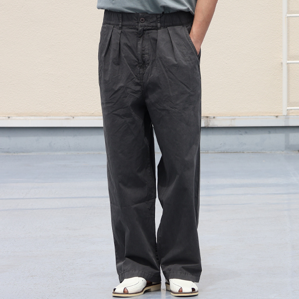 画像5: ピグメント 馬布 (ホースクロス) 2タック ワイド イージーパンツ /Audience (5)