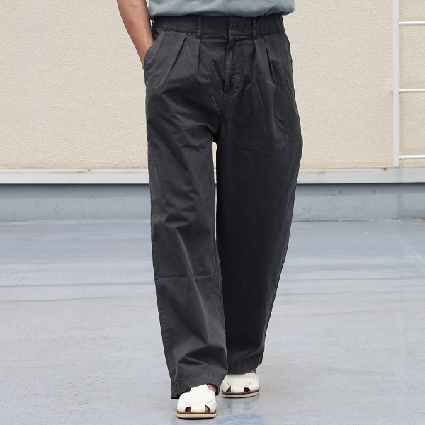 画像6: ピグメント 馬布 (ホースクロス) 2タック ワイド イージーパンツ /Audience (6)