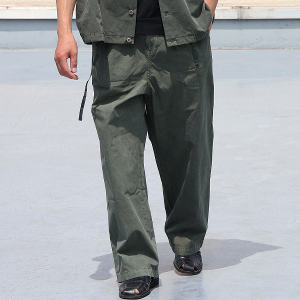 画像3: ピグメント 馬布 (ホースクロス) 2タック ワイド イージーパンツ /Audience【ご予約・2月上旬〜下旬予定】 (3)