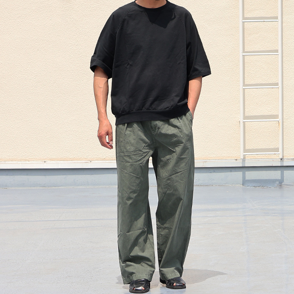 画像8: ピグメント 馬布 (ホースクロス) 2タック ワイド イージーパンツ /Audience【ご予約・2月上旬〜下旬予定】 (8)