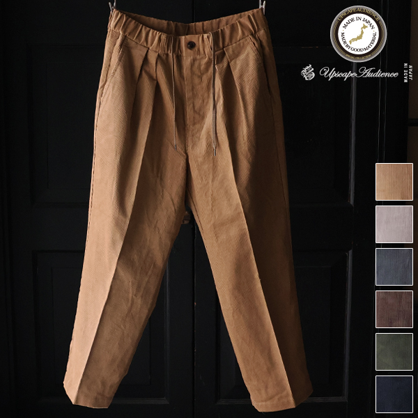 画像1: 14W (ウェル) コットンコーデュロイ 「マンチェスター」 2タック イージー ワイドパンツ【MADE IN JAPAN】『日本製』【送料無料】/ Upscape Audience (1)