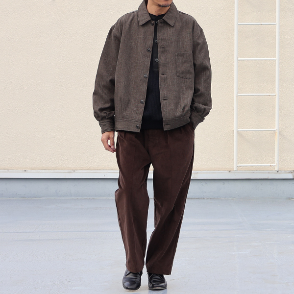 画像9: 14W (ウェル) コットンコーデュロイ 「マンチェスター」 2タック イージー ワイドパンツ【MADE IN JAPAN】『日本製』【送料無料】/ Upscape Audience (9)